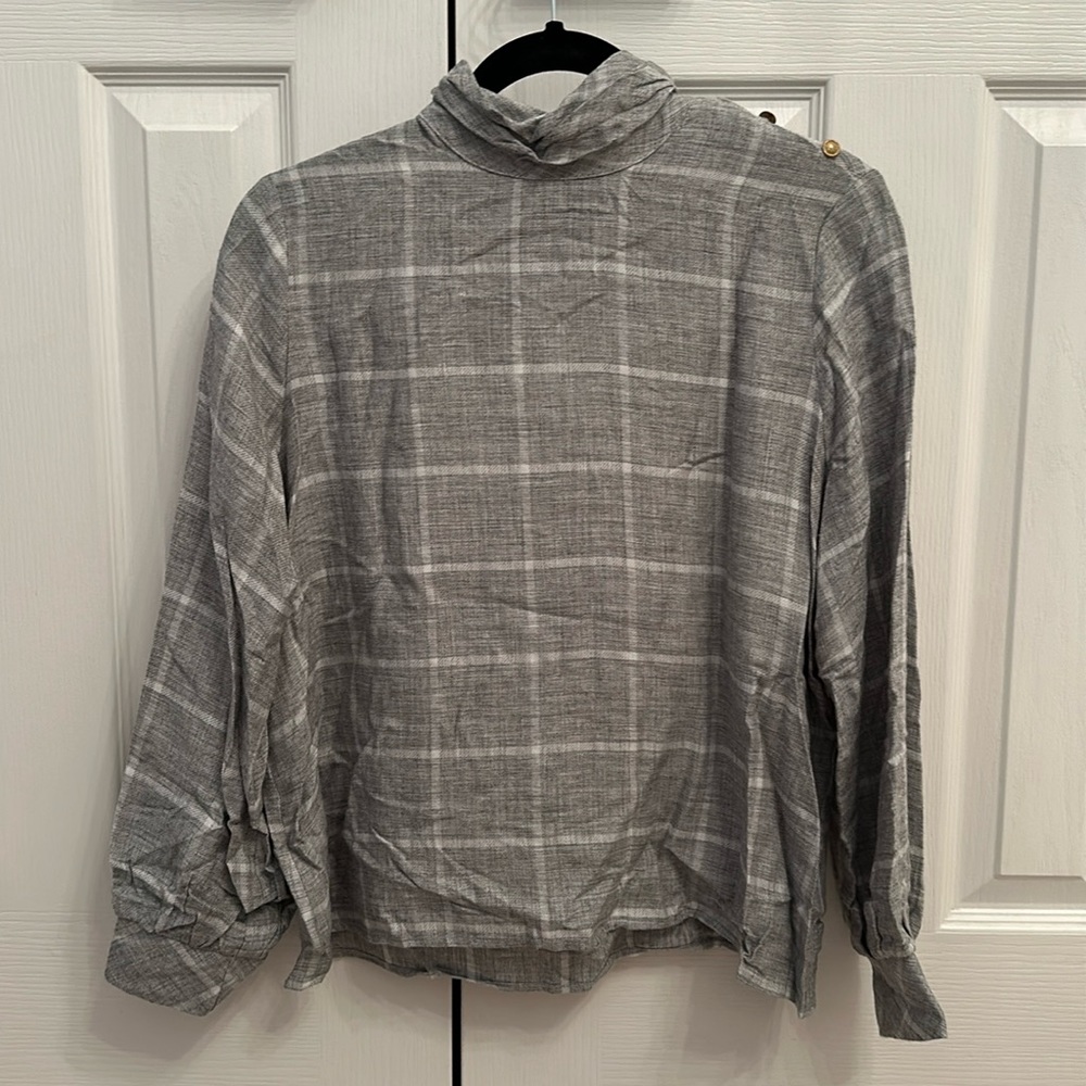 Zara plaid blouse